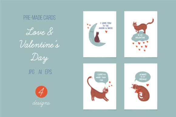 Download Valentine's Day Cards | Cute Cats - Premium Resources