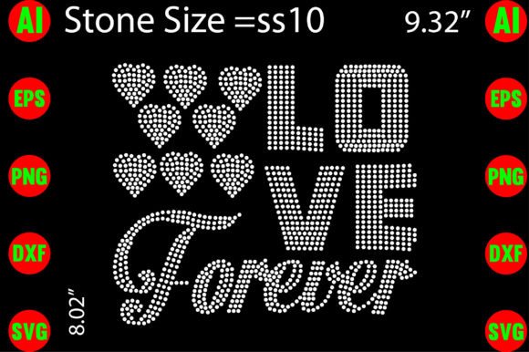 Download Love Forever Rhinestone Templates D - Love forever Collection
