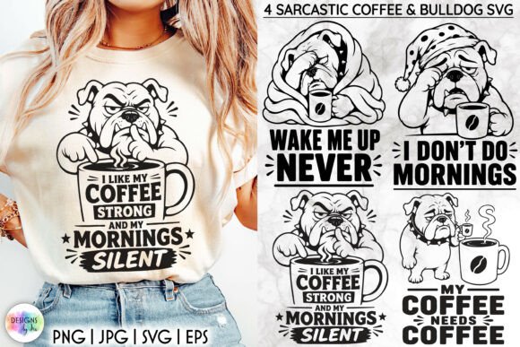 Download Sarcastic Bulldog Coffee Love SVG - Premium Resources