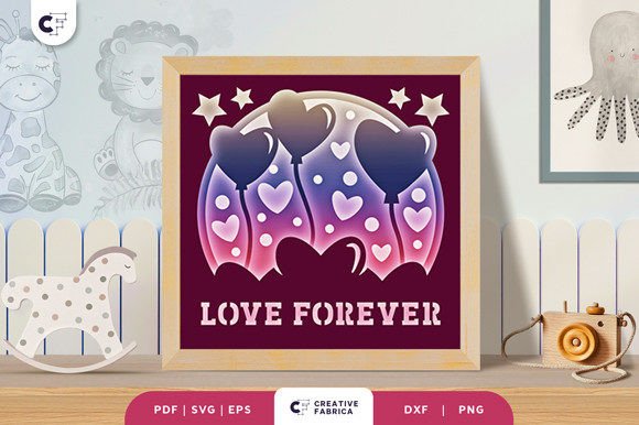Download Love Forever Shape 3D Shadow Box SVG - Love forever Collection