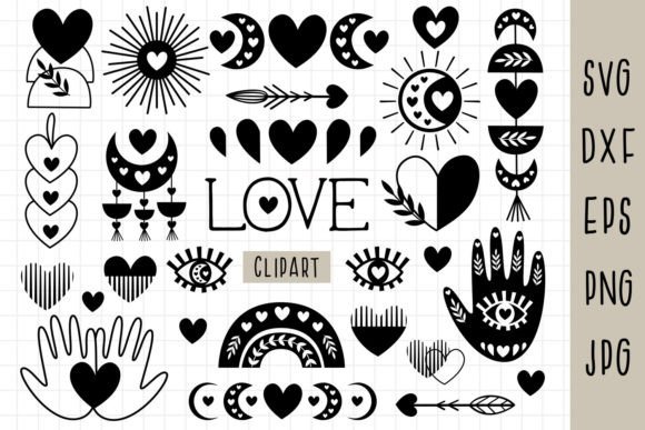 Download Heart Svg, Boho Love Svg, Boho Rainbow - Premium Resources