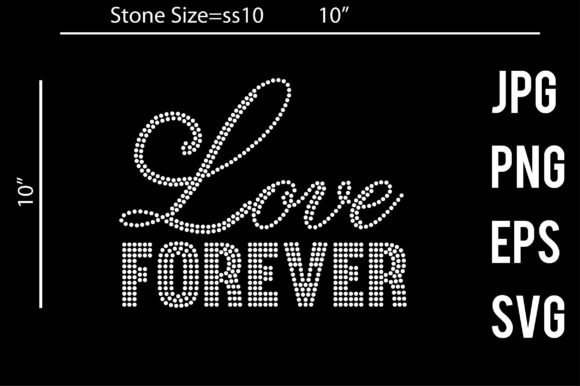 Download Love Forever Rhinestone Template Design - Love forever Collection